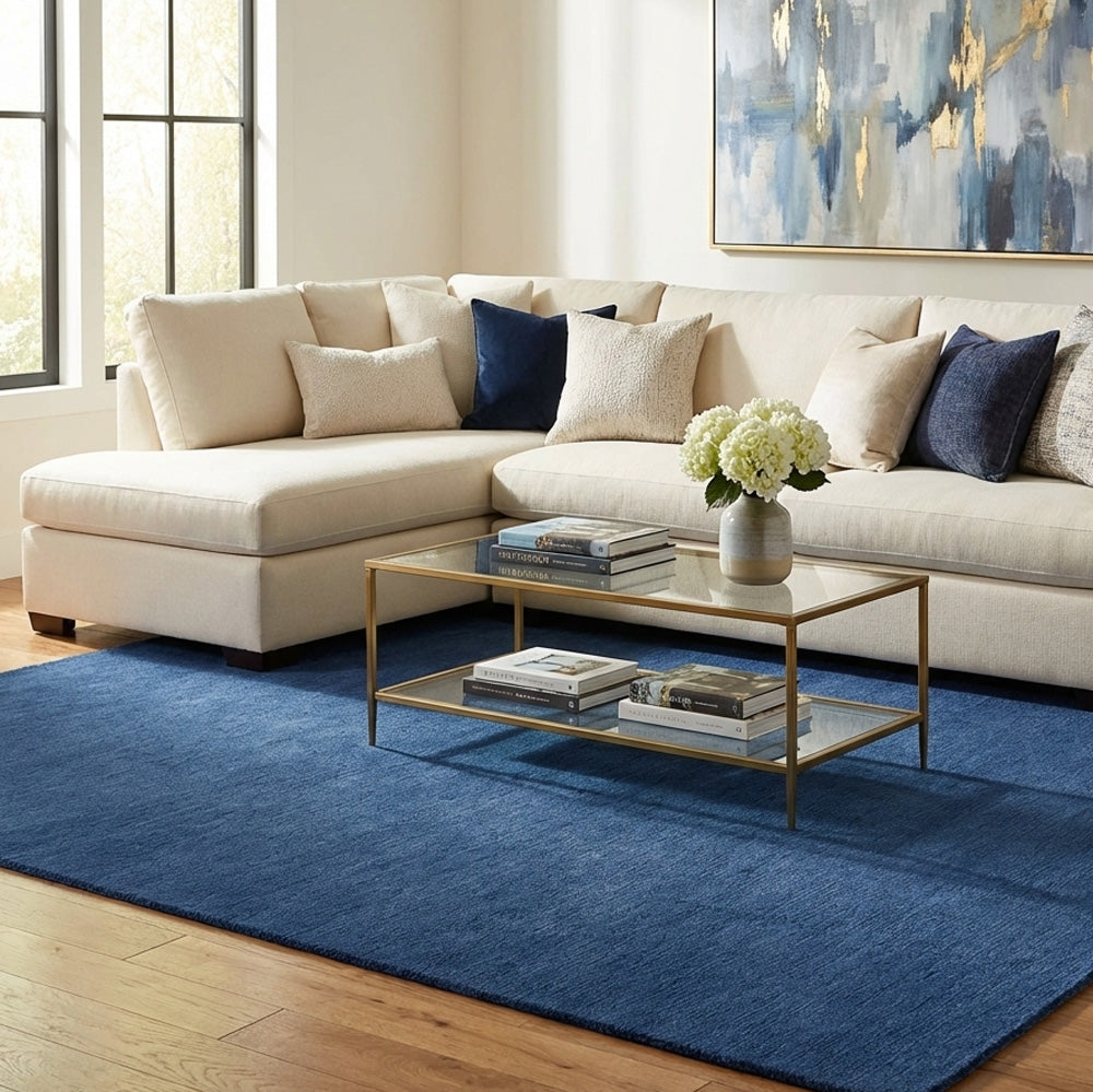 wool rug in modern living room