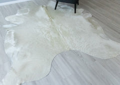 (Rare) Off White Cowhide Rug (Size: 240 X 200 CM) CHR2393
