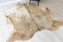 (Rare) Champagne Cowhide Rug (Size: 250 X 210 CM) CHR2396