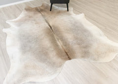 Beige And White Cowhide Rug (Size: 280 X 220 CM) CHR2355