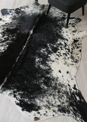 Salt Pepper Black & White Cowhide Rug (Size: 240 X 200 CM) CHR2412