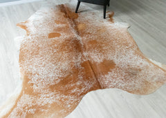 Salt Pepper Brown & White Cowhide Rug (Size: 230 X 200 CM) CHR2416