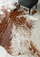 Salt Pepper Brown & White Cowhide Rug (Size: 230 X 200 CM) CHR2420