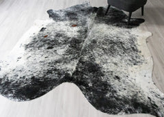 Salt Pepper Black & White Cowhide Rug (Size: 270 X 230 CM) CHR2426