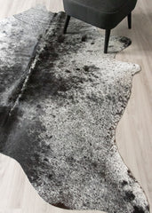 Salt Pepper Black & White Cowhide Rug (Size: 220 X 210 CM) CHR2429