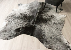 Salt Pepper Black & White Cowhide Rug (Size: 220 X 210 CM) CHR2429