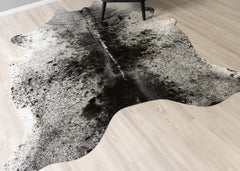 Salt Pepper Black & White Cowhide Rug (Size: 220 X 210 CM) CHR2429