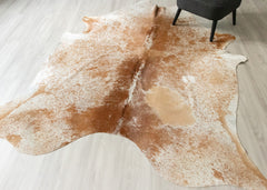 Salt Pepper Brown & White Cowhide Rug (Size: 260 X 220 CM) CHR2432