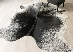Salt Pepper Black & White Cowhide Rug (Size: 270 X 210 CM) CHR2434