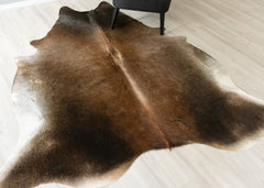 (Rare) Gris Tan Cowhide Rug (Size: 220 x 200 CM) CHR2353