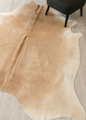Beige And White Cowhide Rug (Size: 240 X 200 CM) CHR2368