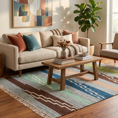Modern Kilim Flatweave Wool Rug