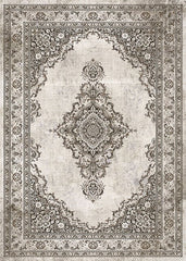 Grey And Brown Vintage Area Rug