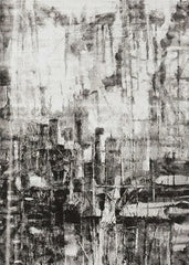 Abstract Style Grey Area Rug