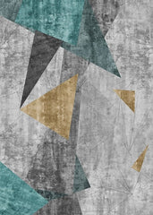 Multi-Colour Geometrical Style Area Rug