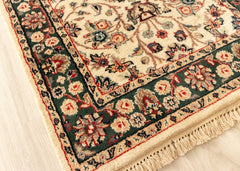 Authentic Wool Hand-Knotted Floral Hallway Runner Rug – 76 x 260 CM