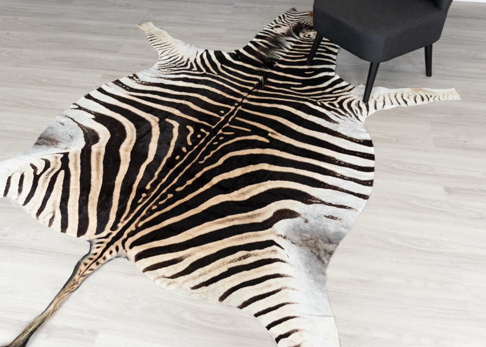 zebra skin rug