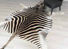 zebra skin rug