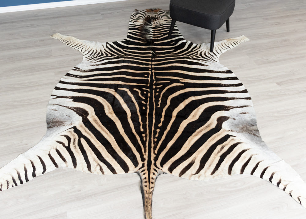 zebra skin rug