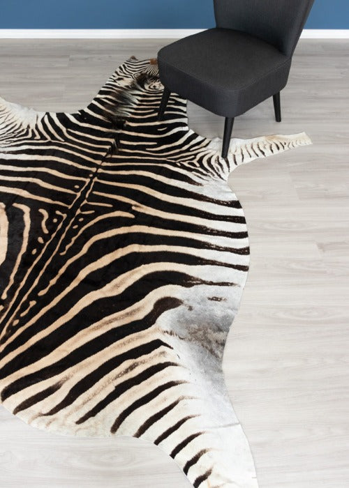 zebra skin rug