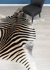 zebra skin rug