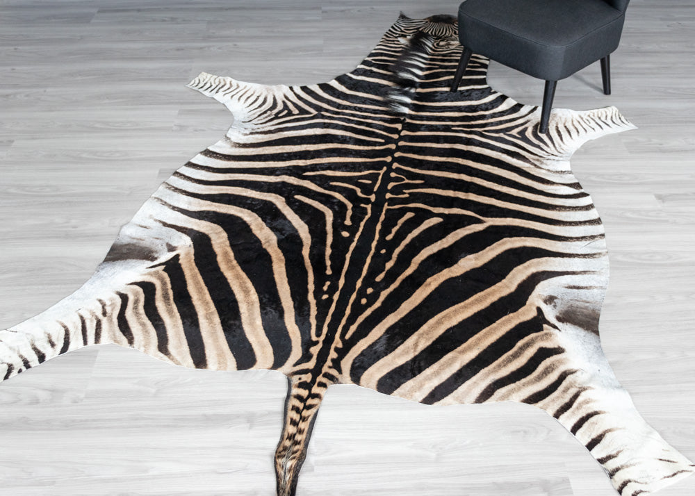 zebra skin rug