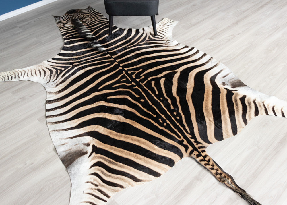 zebra skin rug