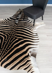 zebra skin rug