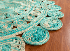 Handmade Designer Jute Round Rug