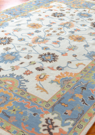 Oriental Heritage Bhadohi Hand-Knotted Wool Indian Rug