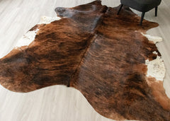 Dark Brindle Cowhide Rug (Size: 270 X 240 CM) CHR2528