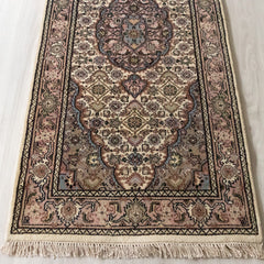 Oriental Agra Hand-Knotted Wool Hallway Indian Runner Rug – 84 x 340 CM