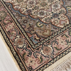 Oriental Agra Hand-Knotted Wool Hallway Indian Runner Rug – 84 x 340 CM