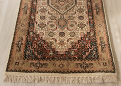 Oriental Agra Hand-Knotted Wool Hallway Indian Runner Rug - 84 x 350 CM