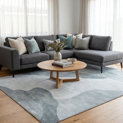 Abstract Style Grey Area Rug