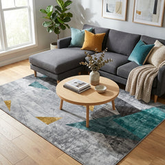 Multi-Colour Geometrical Style Area Rug