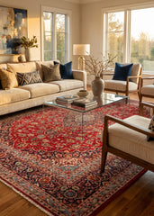 Vintage Kashan Hand-Knotted Wool Persian Rug (Size: 295 X 410 CM)