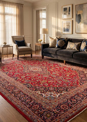 Vintage Kashan Hand-Knotted Wool Persian Rug (Size: 290 X 400 CM)