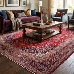 Vintage Kashan Hand-Knotted Wool Persian Rug (Size: 285 X 400 CM)