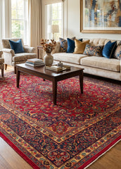 Vintage Yazd Hand-Knotted Wool Persian Rug (Size: 300 X 380 CM)