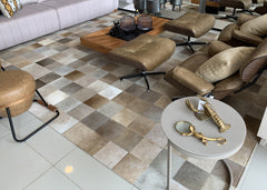 Cowhide Patchwork Rug