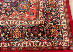 Vintage Mashad Hand-Knotted Wool Persian Rug (Size: 280 X 390 CM)