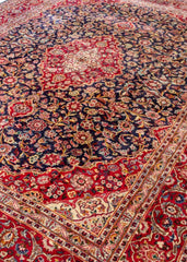 Vintage Isfahan Hand-Knotted Wool Persian Rug (Size: 285 X 390 CM)