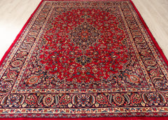 Signed Vintage Mashad Hand-Knotted Wool Persian Rug (Size: 245 X 340 CM)