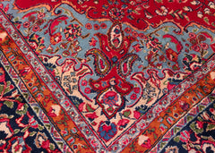 Vintage Sabzevar Hand-Knotted Wool Persian Rug (Size: 300 X 380 CM)