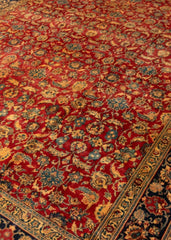 Vintage Moud Hand-Knotted Wool Persian Rug (Size: 295 X 380 CM)