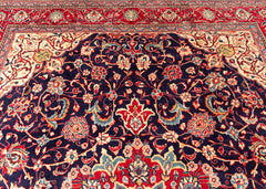 Vintage Sarouk Hand-Knotted Wool Persian Rug (Size: 300 X 406 CM)