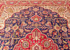 Vintage Tabriz Hand-Knotted Wool Persian Rug (Size: 300 X 385 CM)