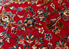 Signed Vintage Mashad Hand-Knotted Wool Persian Rug (Size: 245 X 340 CM)