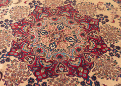 Vintage Sabzevar Hand-Knotted Wool Persian Rug (Size: 290 X 380 CM)